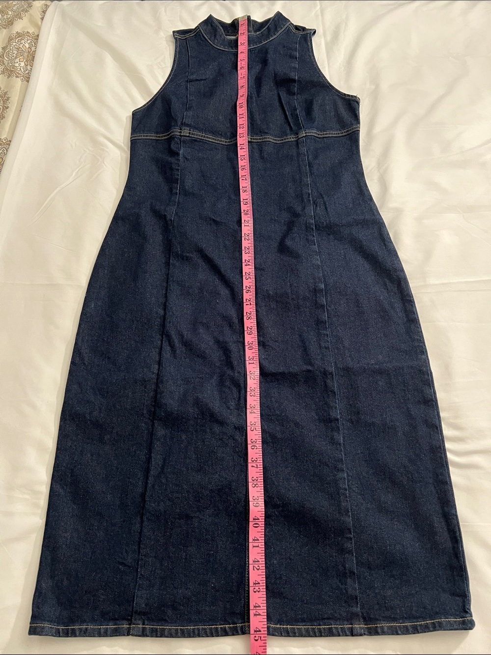 Calvin Klein Jeans Dark Denim Midi Dress L - Picture 8 of 14